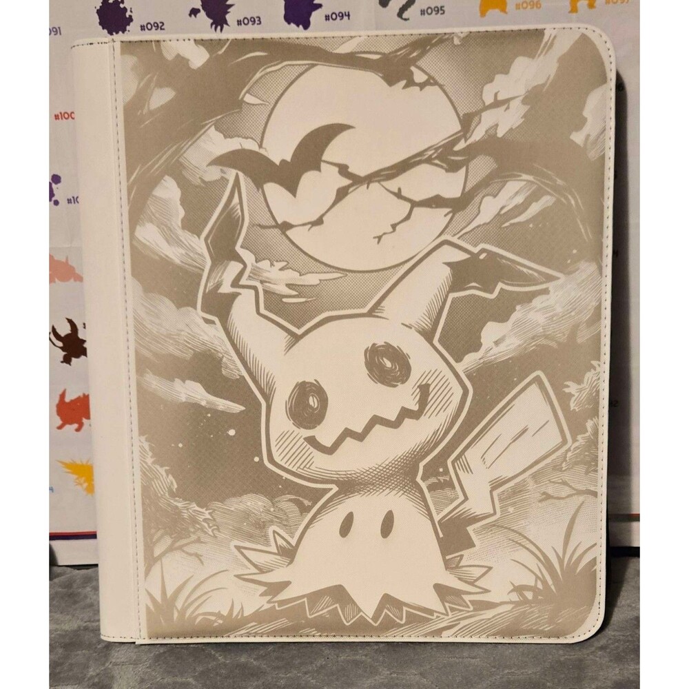 Pokemon Mimikyu Moon White Top Loader Binder 3x3 288 Cards